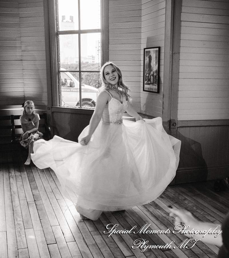 Shelby & Seth at Chelsea Depot Train Station Chelsea MI wedding photography
