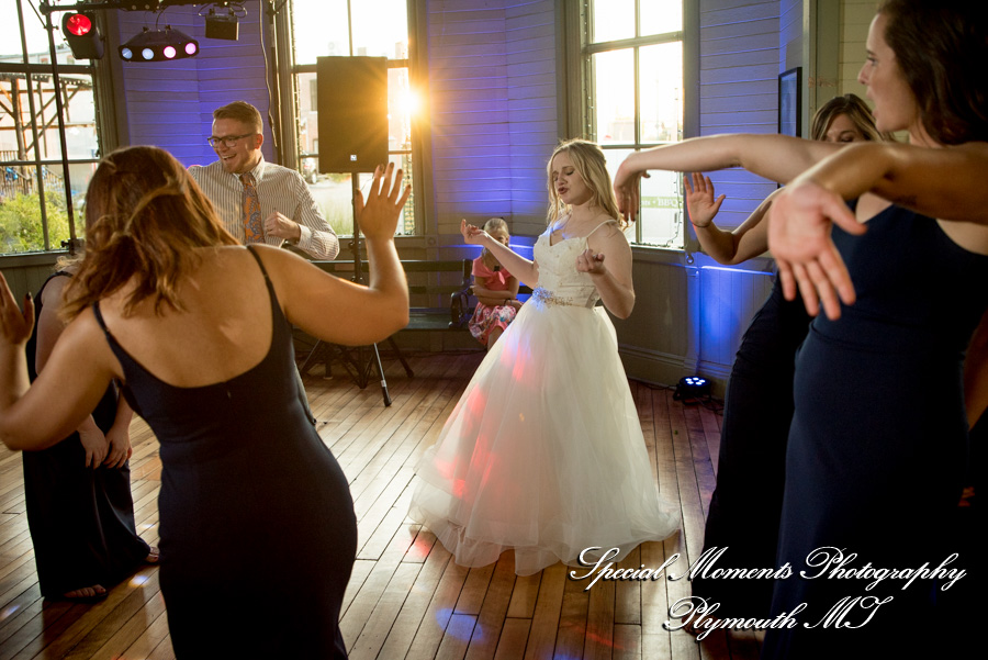 Shelby & Seth at Chelsea Depot Train Station Chelsea MI wedding photography