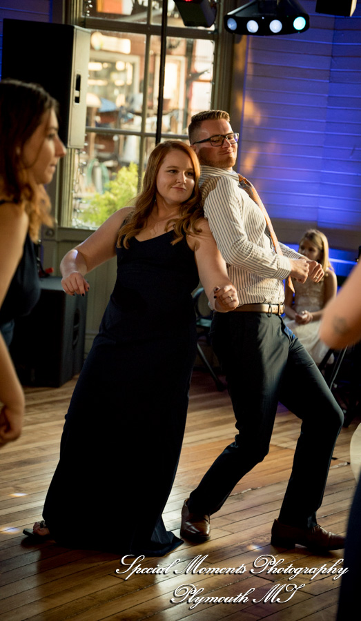 Shelby & Seth at Chelsea Depot Train Station Chelsea MI wedding photography