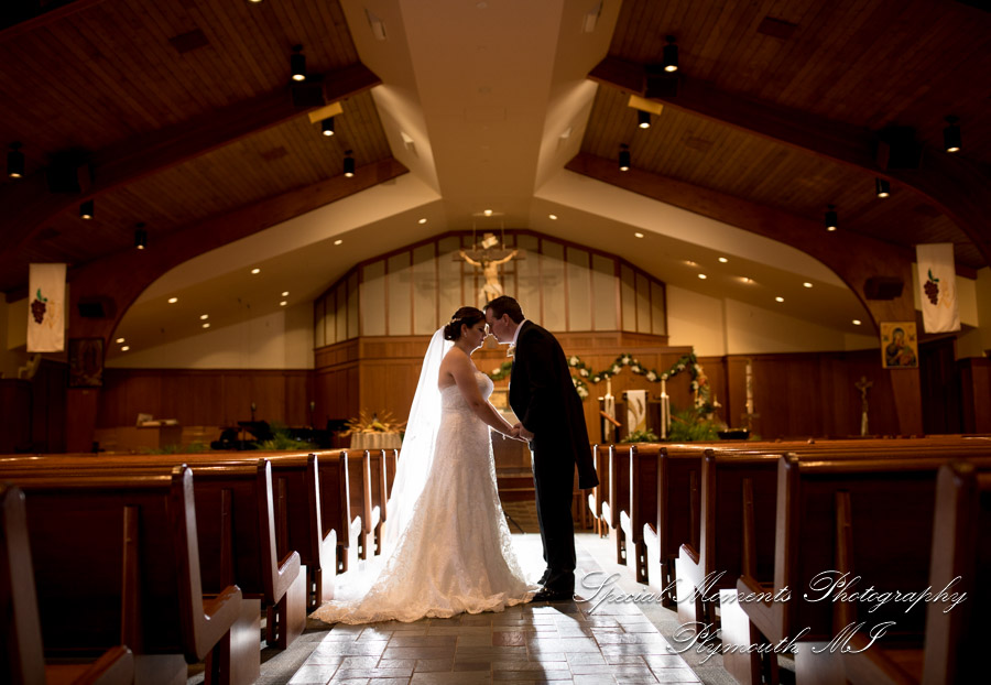 Katherine & Darin at Our Lady of Victory Northville MI wedding photography