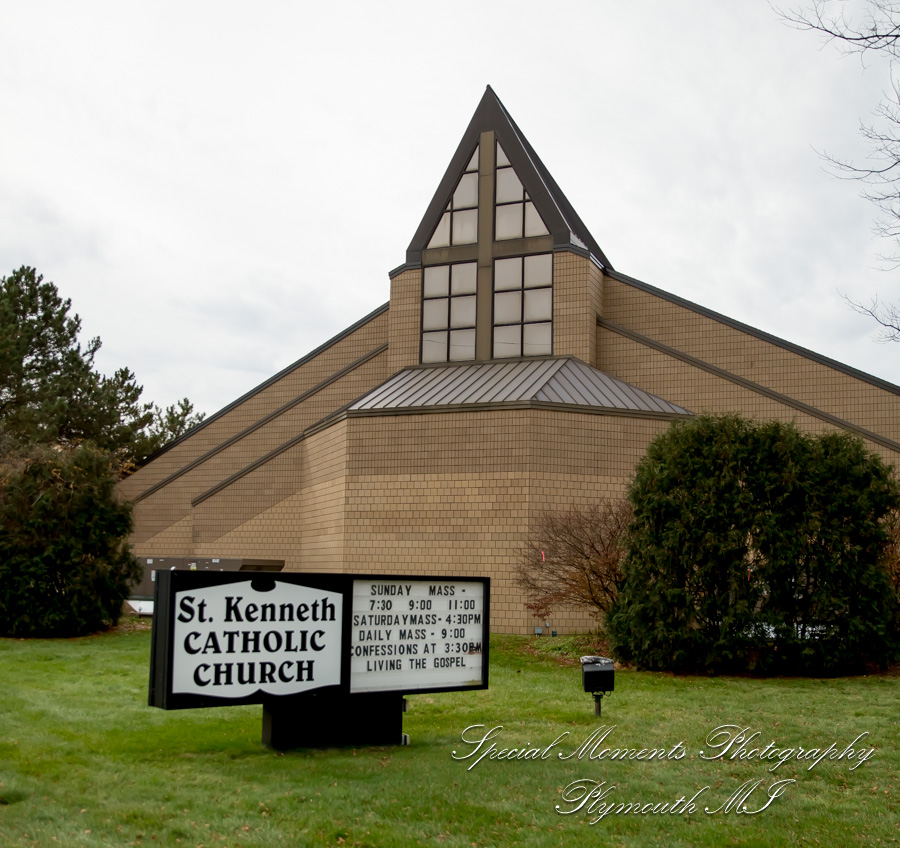 Christina & Robert at St. Kenneth Plymouth MI wedding photography