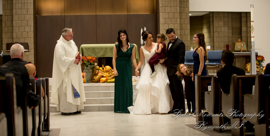 Christina & Robert at St. Kenneth Plymouth MI wedding photography
