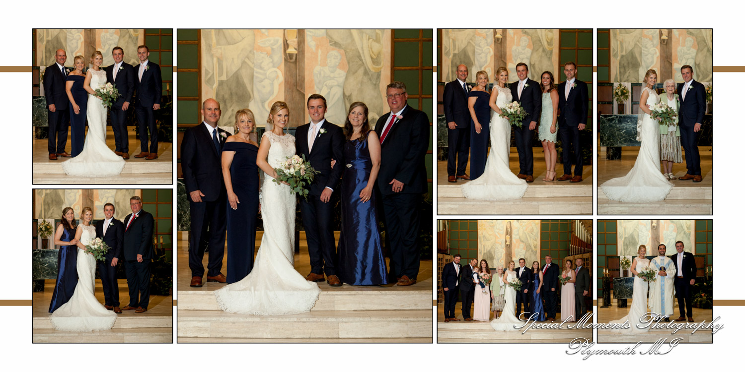Fine Art Classic Design - Meghan & Andrew at Our Lady of Sorrows Farmington MI wedding album photography