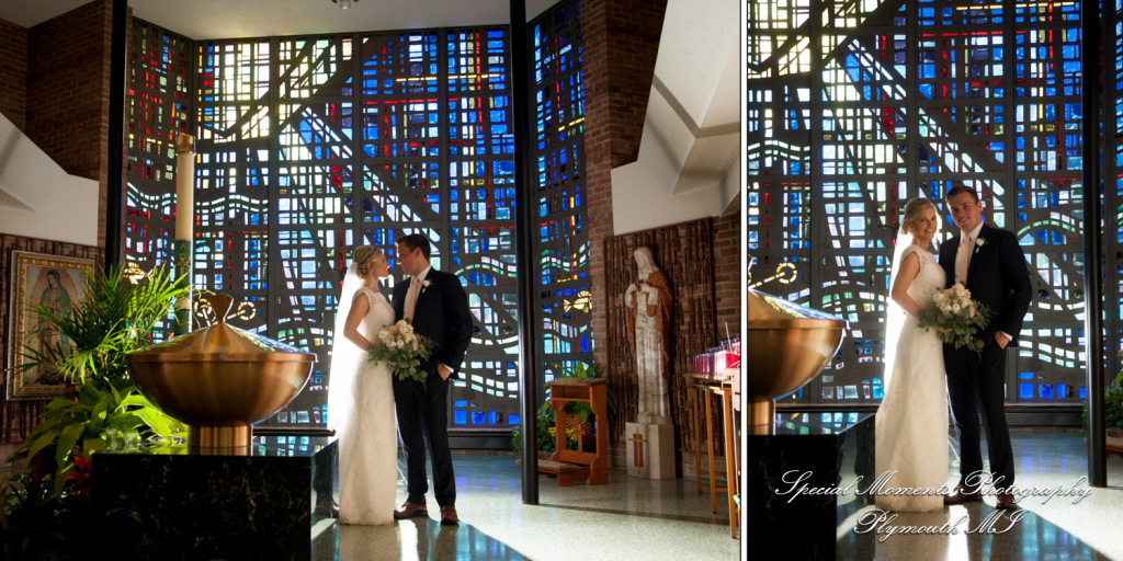 Fine Art Classic Design - Meghan & Andrew at Our Lady of Sorrows Farmington MI wedding album photography