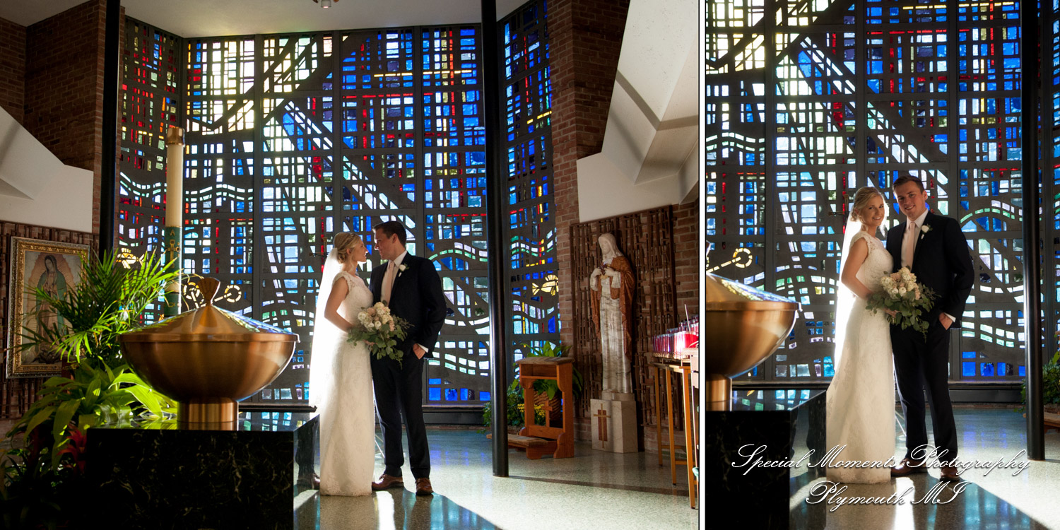 Fine Art Classic Design - Meghan & Andrew at Our Lady of Sorrows Farmington MI wedding album photography