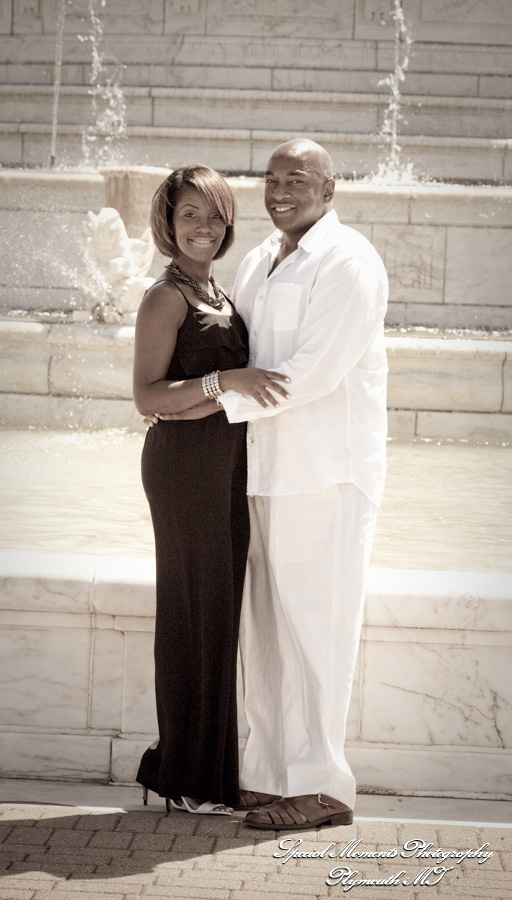 Joslyn & Marc in Downtown Detroit MI engagement photography