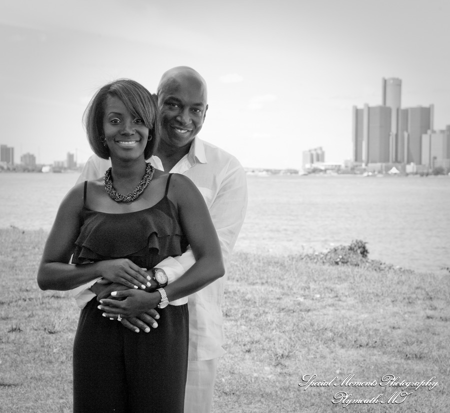 Joslyn & Marc in Downtown Detroit MI engagement photography