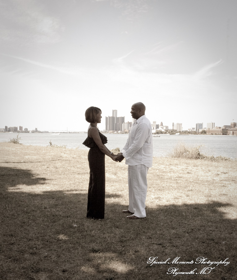 Joslyn & Marc in Downtown Detroit MI engagement photography