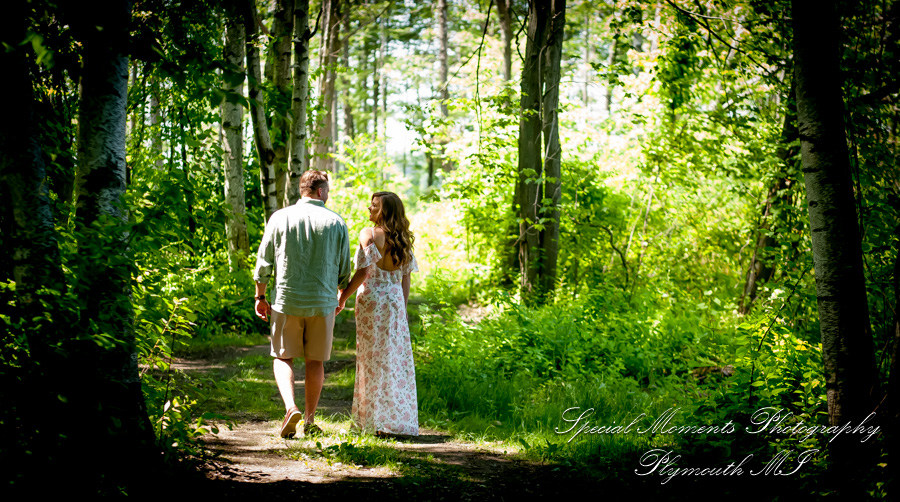 Christie & Tyler at Pontiac Lake State Recreation Area Waterford MI engagement photography