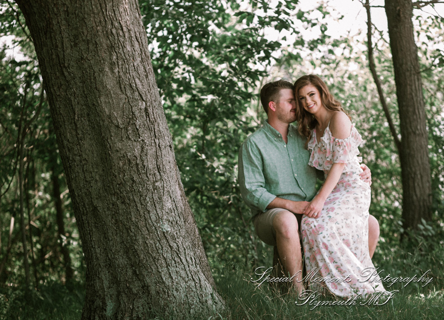 Christie & Tyler at Pontiac Lake State Recreation Area Waterford MI engagement photography