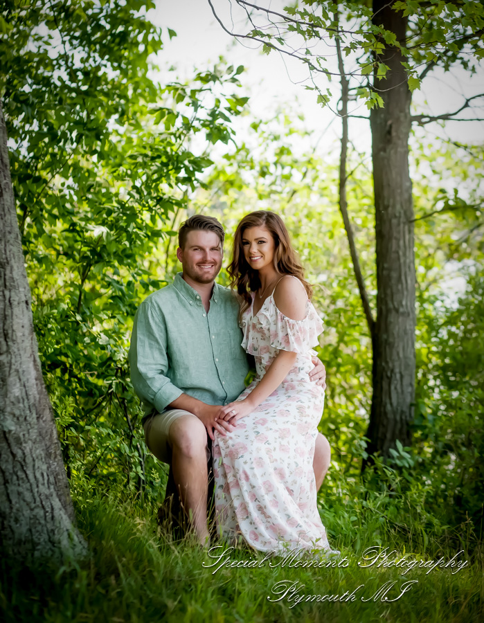 Christie & Tyler at Pontiac Lake State Recreation Area Waterford MI engagement photography