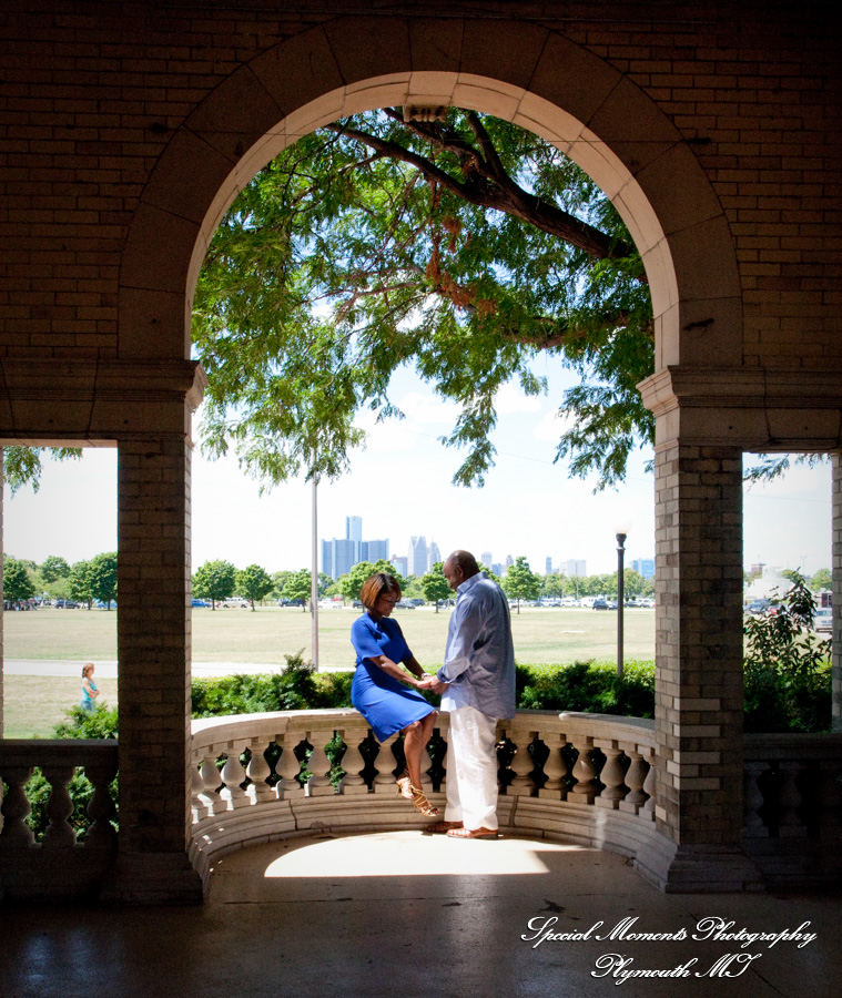 Joslyn & Marc in Downtown Detroit MI engagement photography