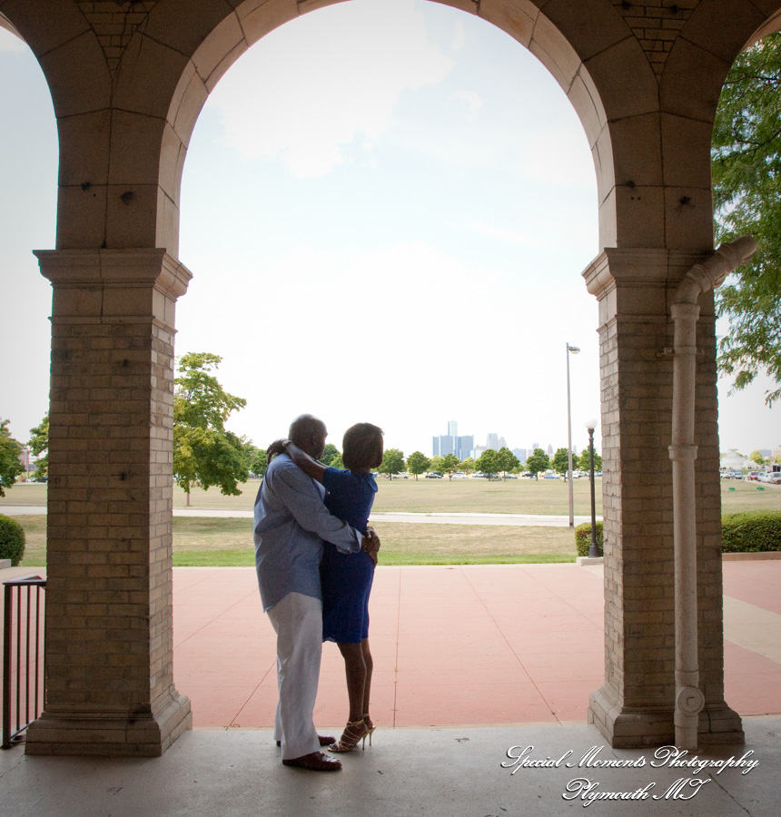 Joslyn & Marc in Downtown Detroit MI engagement photography