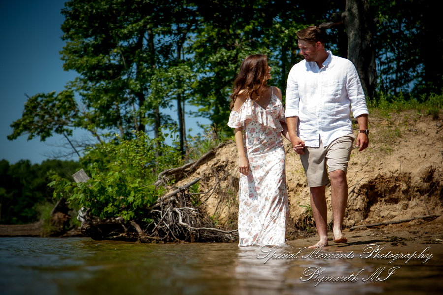 Christie & Tyler at Pontiac Lake State Recreation Area Waterford MI engagement photography