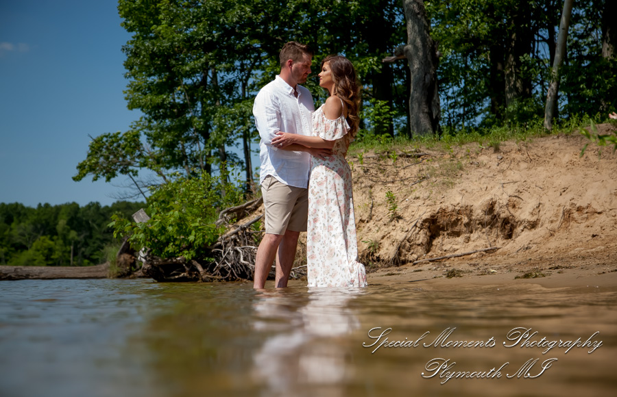 Christie & Tyler at Pontiac Lake State Recreation Area Waterford MI engagement photography