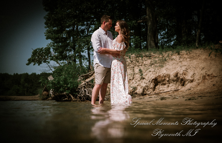 Christie & Tyler at Pontiac Lake State Recreation Area Waterford MI engagement photography
