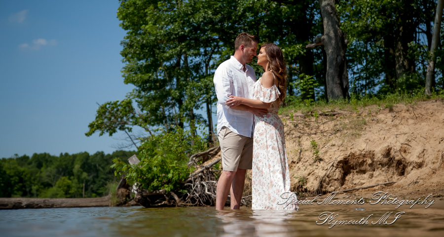 Christie & Tyler at Pontiac Lake State Recreation Area Waterford MI engagement photography