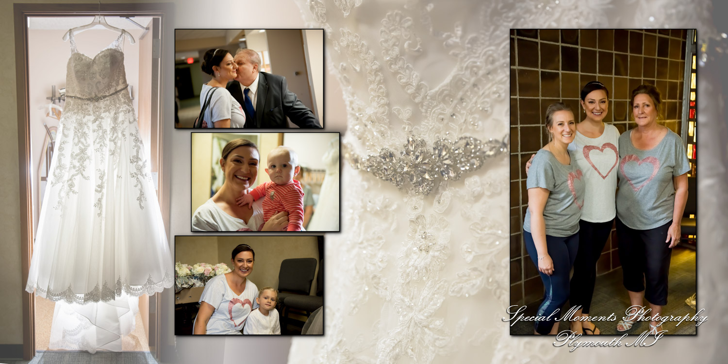 Coffee Table Design - Brian & Meg at St. Colette Catholic Church Livonia MI wedding album photography