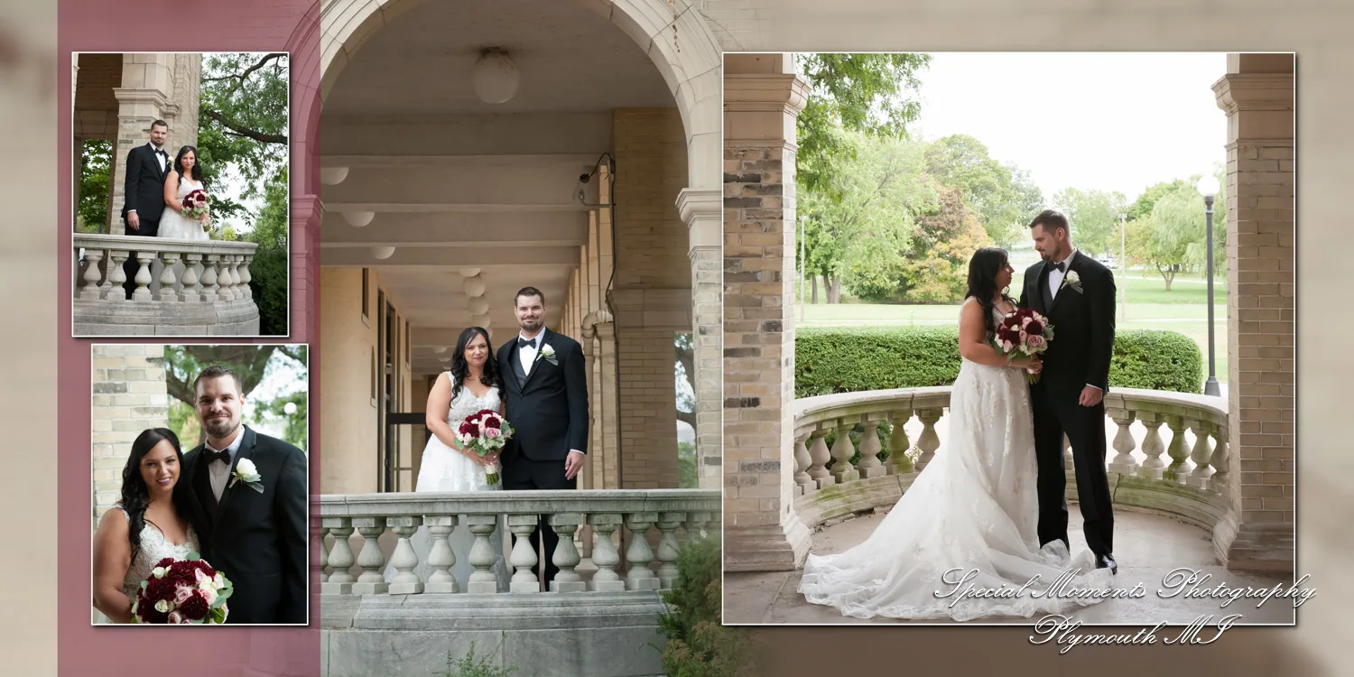 Belle Isle Casino Detroit MI wedding album photograph