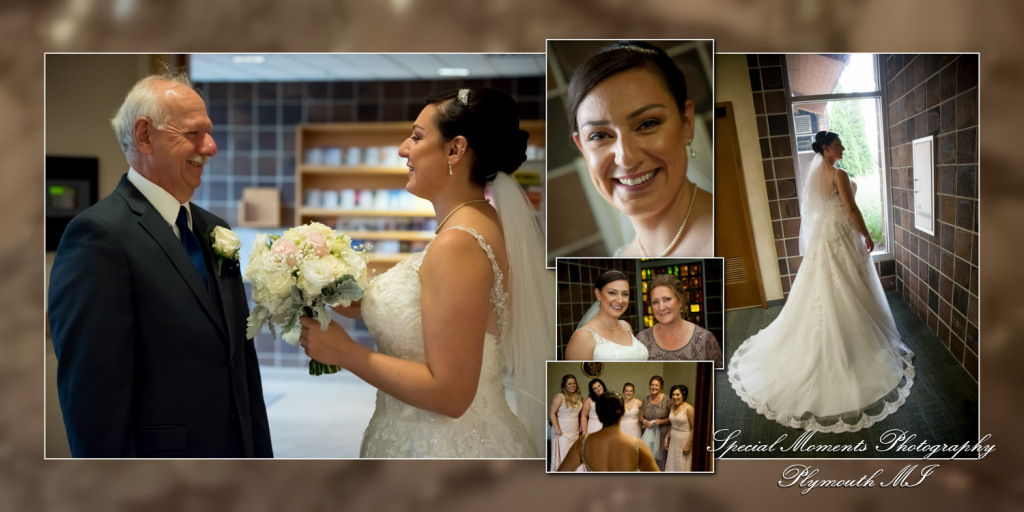 Coffee Table Design - Brian & Meg at St. Colette Catholic Church Livonia MI wedding album photography