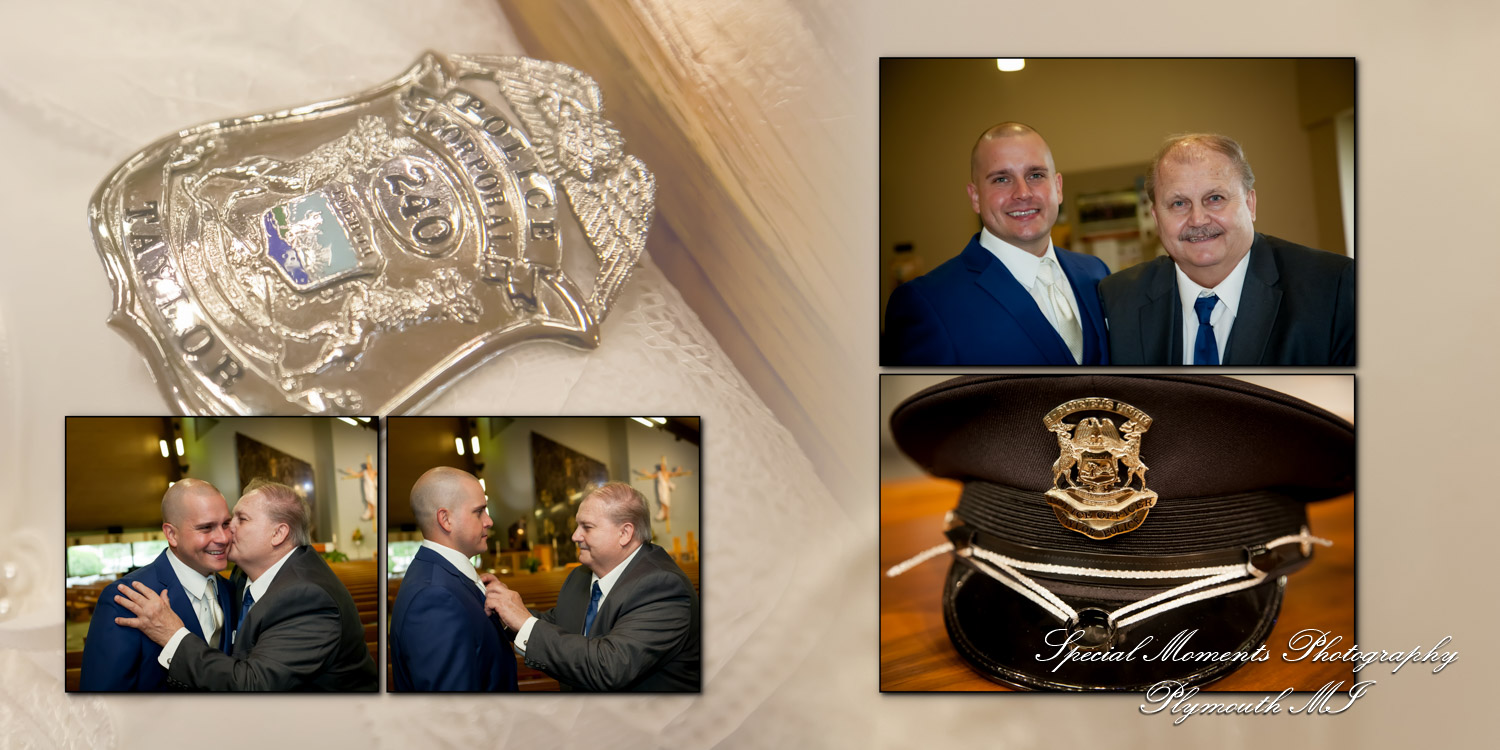 Coffee Table Design - Brian & Meg at St. Colette Catholic Church Livonia MI wedding album photography