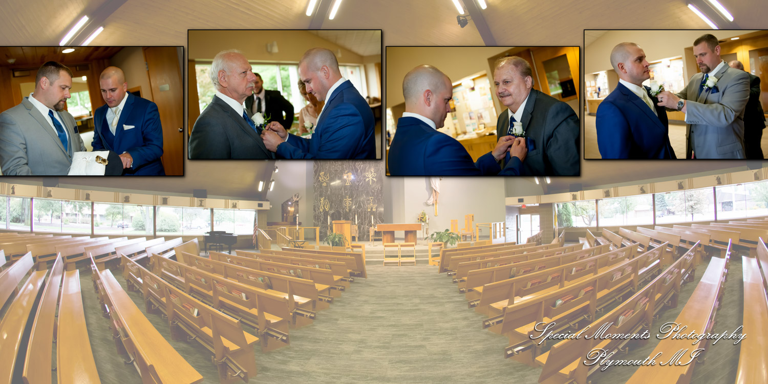 Coffee Table Design - Brian & Meg at St. Colette Catholic Church Livonia MI wedding album photography