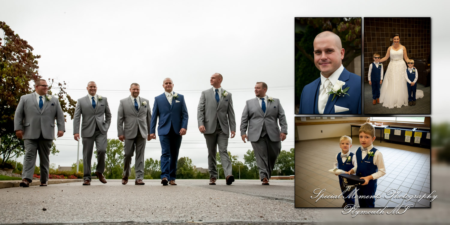 Coffee Table Design - Brian & Meg at St. Colette Catholic Church Livonia MI wedding album photography