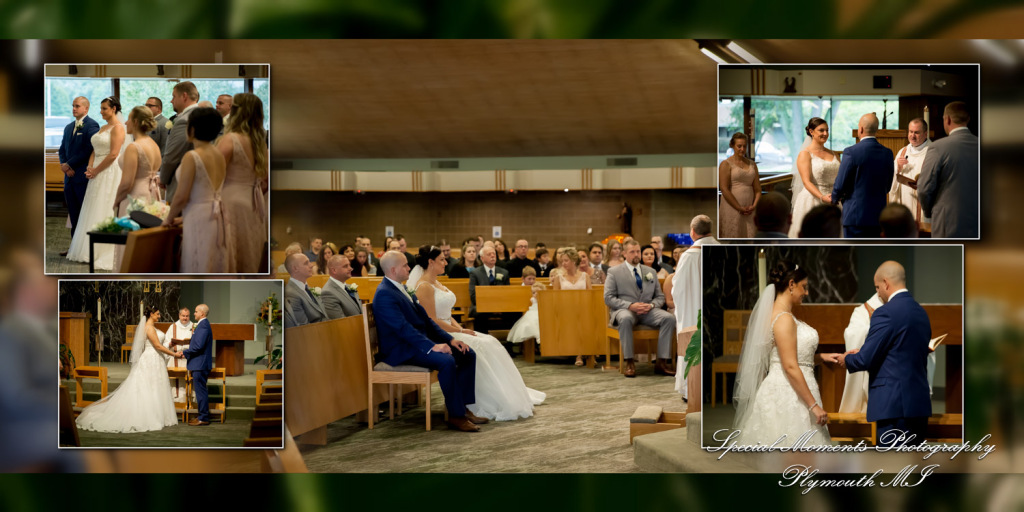 Coffee Table Design - Brian & Meg at St. Colette Catholic Church Livonia MI wedding album photography