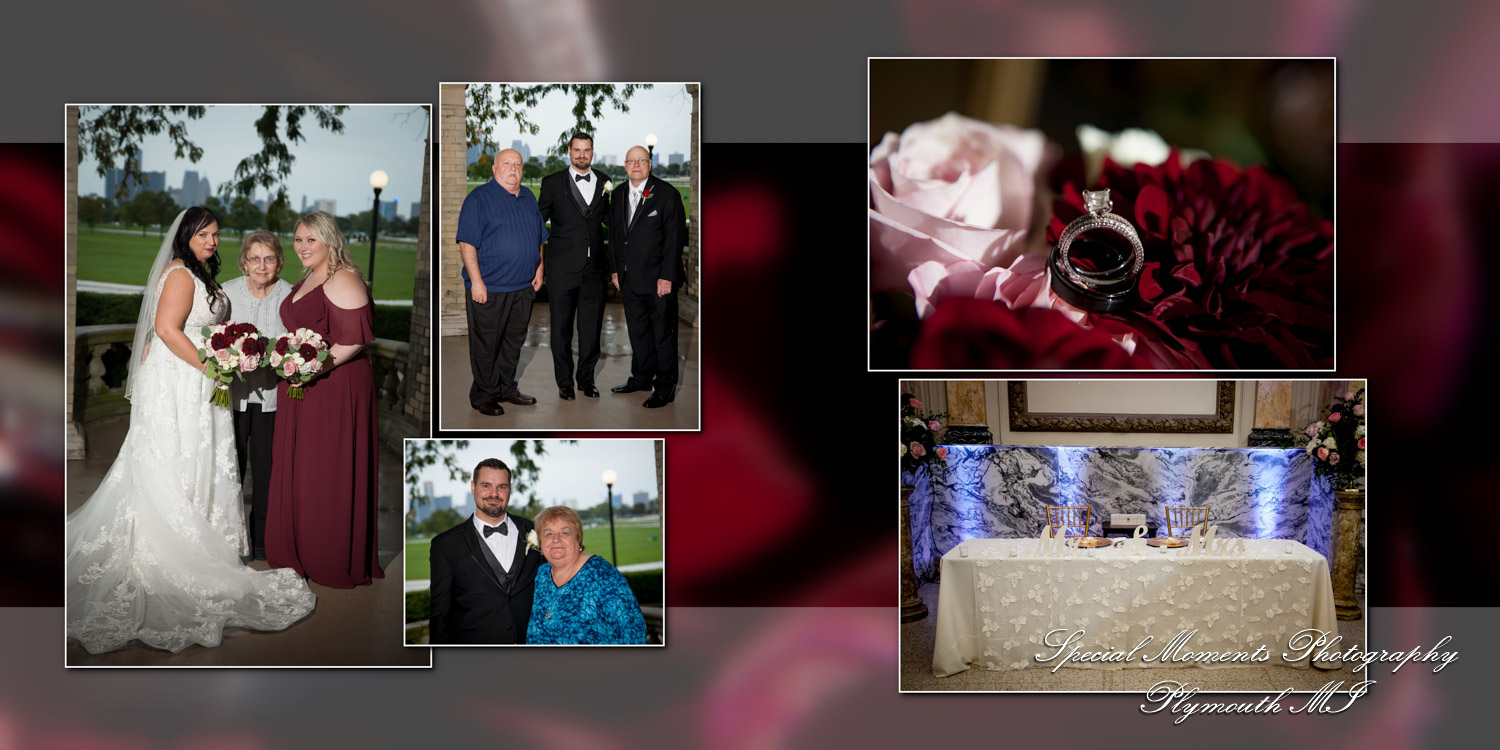 Coffee Table Design - Jessica & Chris at Belle Isle Casino Detroit MI wedding album photography