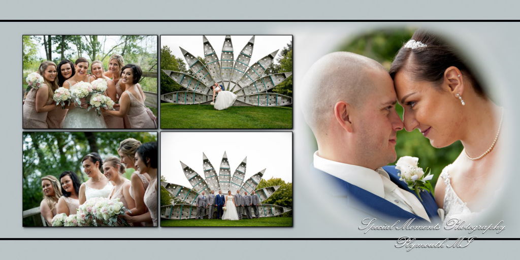 Coffee Table Design - Brian & Meg at Stonebridge Golf Club Ann Arbor MI wedding album photography