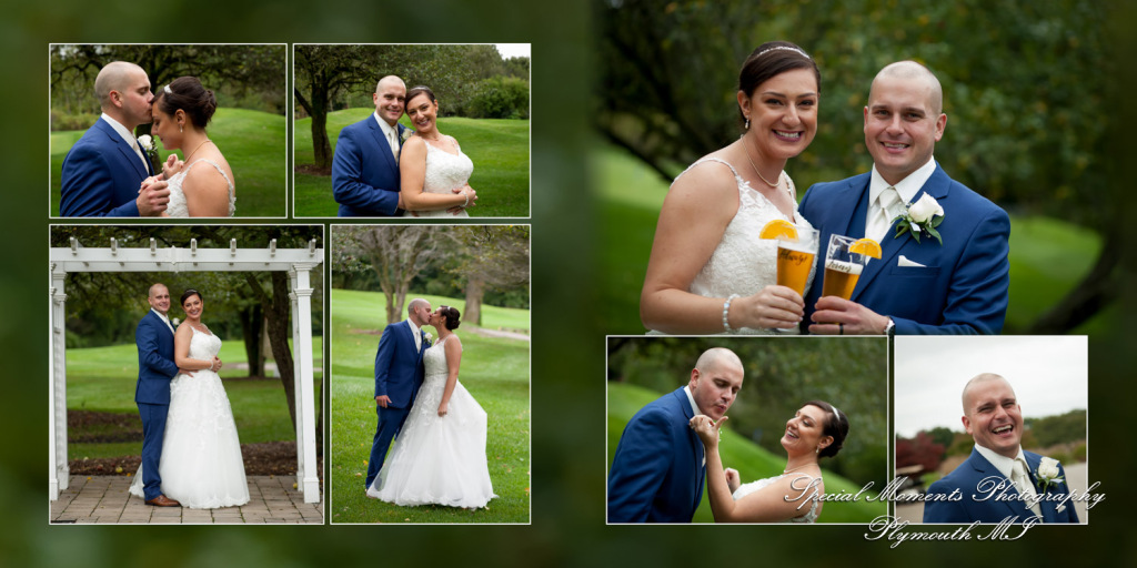 Coffee Table Design - Brian & Meg at Stonebridge Golf Club Ann Arbor MI wedding album photography