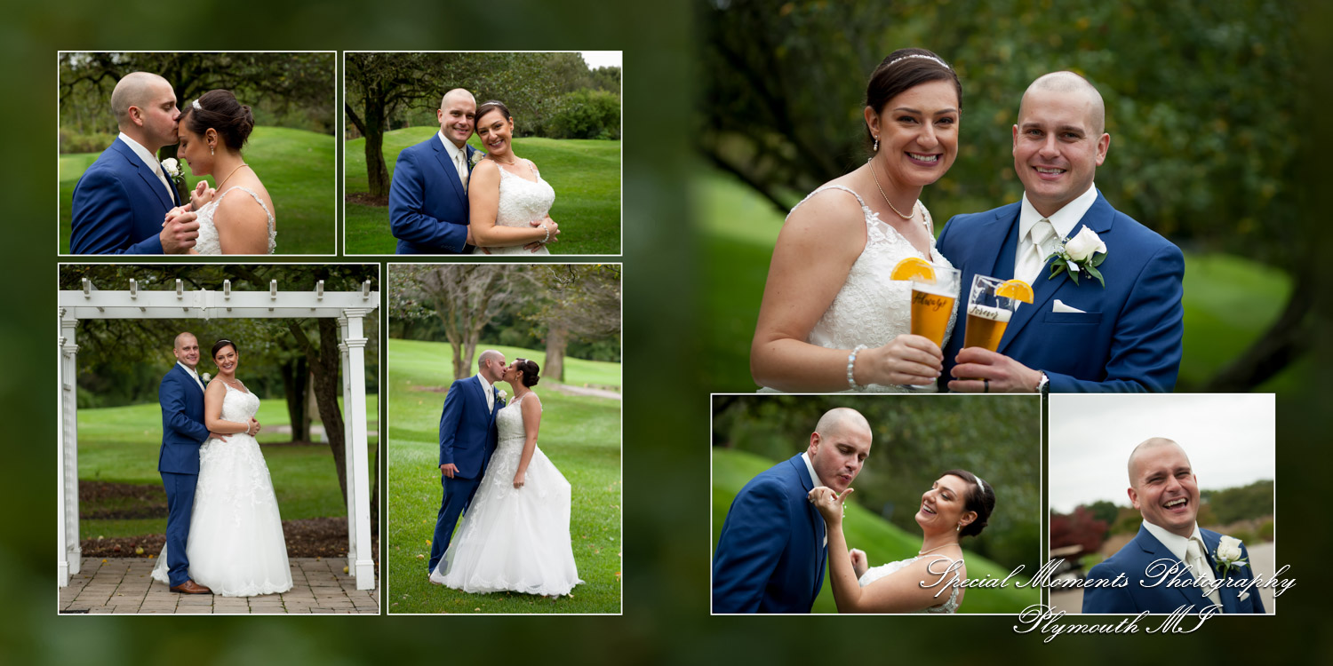 Coffee Table Design - Brian & Meg at Stonebridge Golf Club Ann Arbor MI wedding album photography