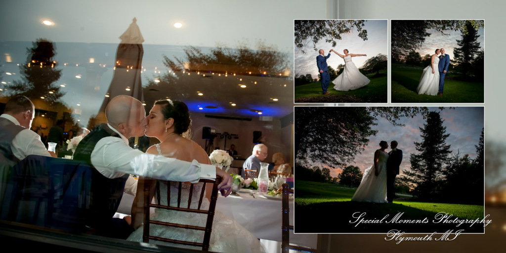 Coffee Table Design - Brian & Meg at Stonebridge Golf Club Ann Arbor MI wedding album photography