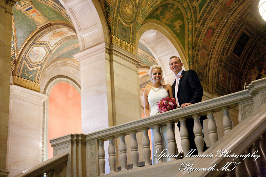 Amanda & Greg at Detroit Public Library Detroit MI wedding photography