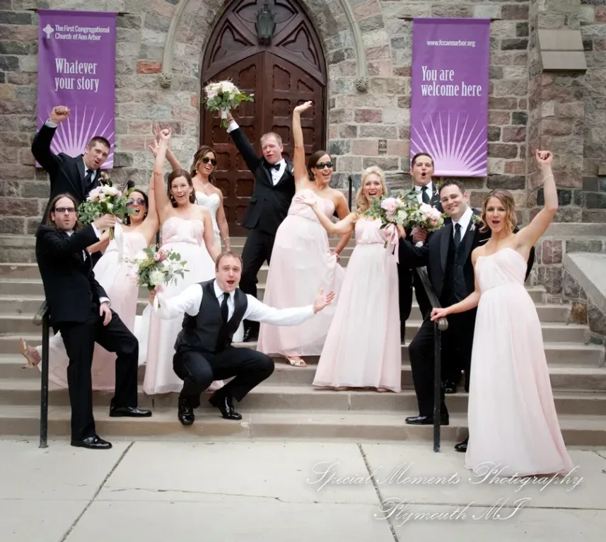 First Congregational Ann Arbor MI wedding photograph