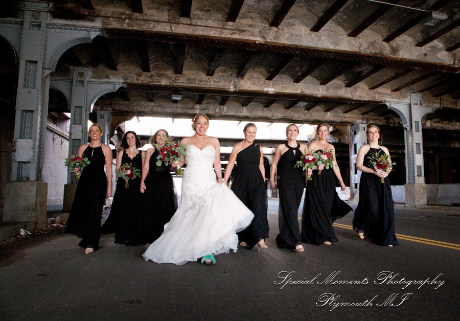 Train Station Detroit MI wedding photograph
