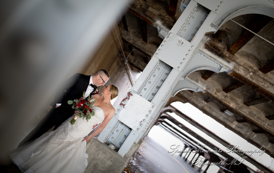 Train Station Detroit MI wedding photograph