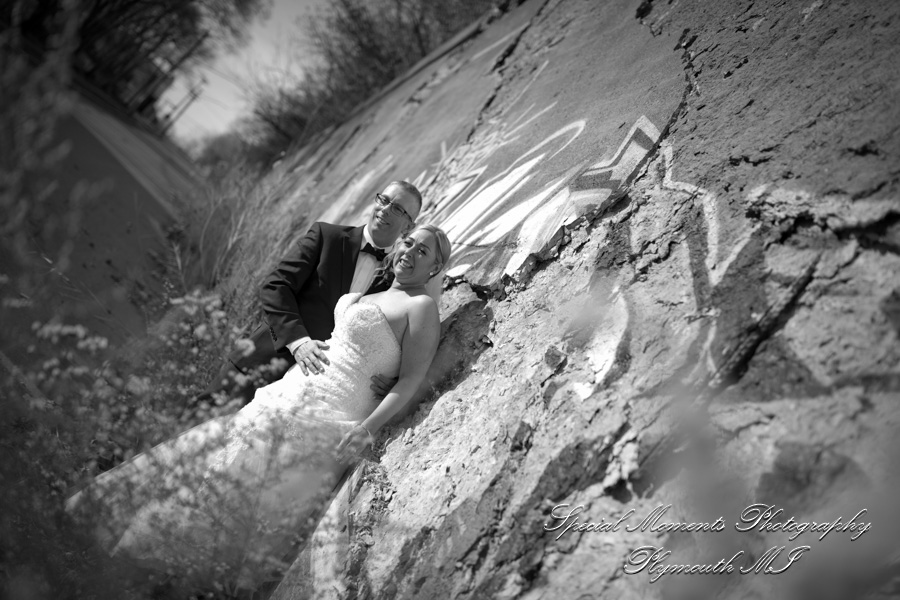 Train Station Detroit MI wedding photograph