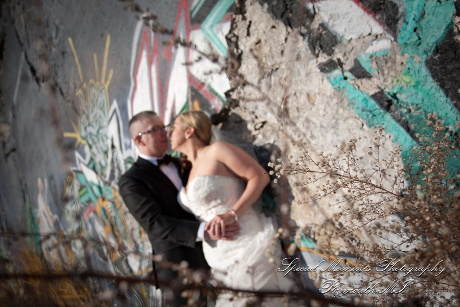 Train Station Detroit MI wedding photograph