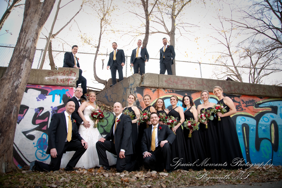 Train Station Detroit MI wedding photograph