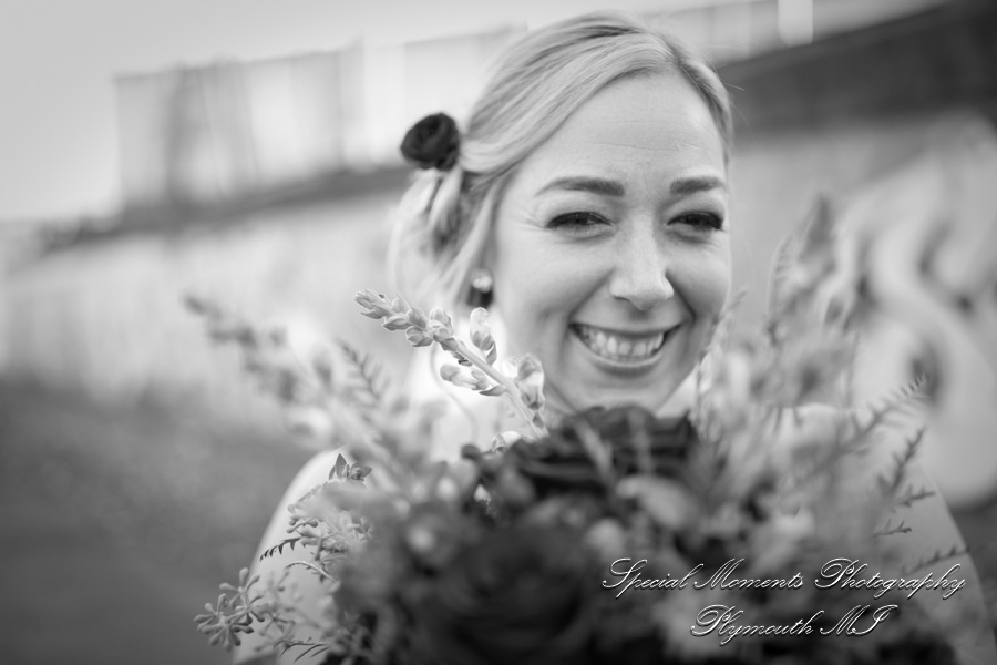 Train Station Detroit MI wedding photograph