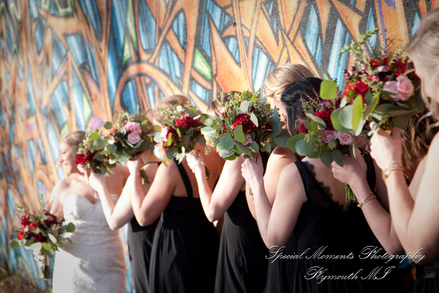 Train Station Detroit MI wedding photograph