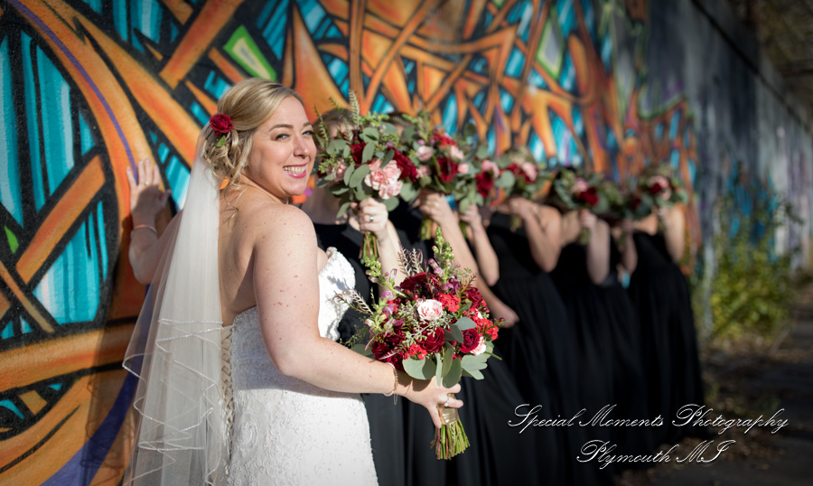 Train Station Detroit MI wedding photograph
