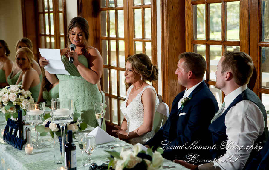 Janelle & Jay at Indianwood Golf & Country Club Lake Orion MI wedding photograph