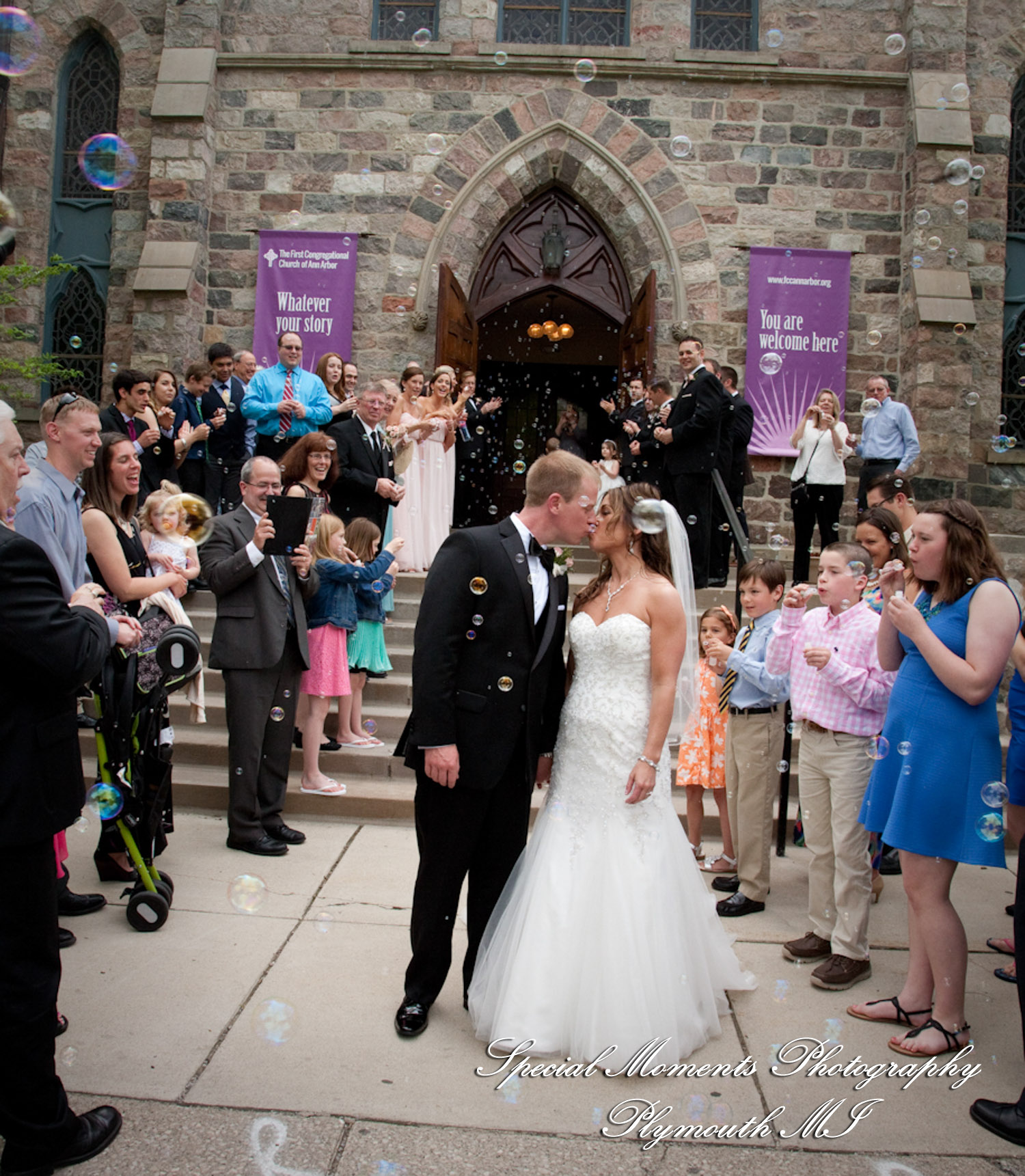 Elizabeth & Scott at First Congregational Church Ann Arbor MI wedding photography