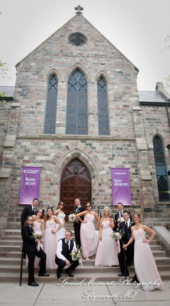 Elizabeth & Scott at First Congregational Church Ann Arbor MI wedding photography
