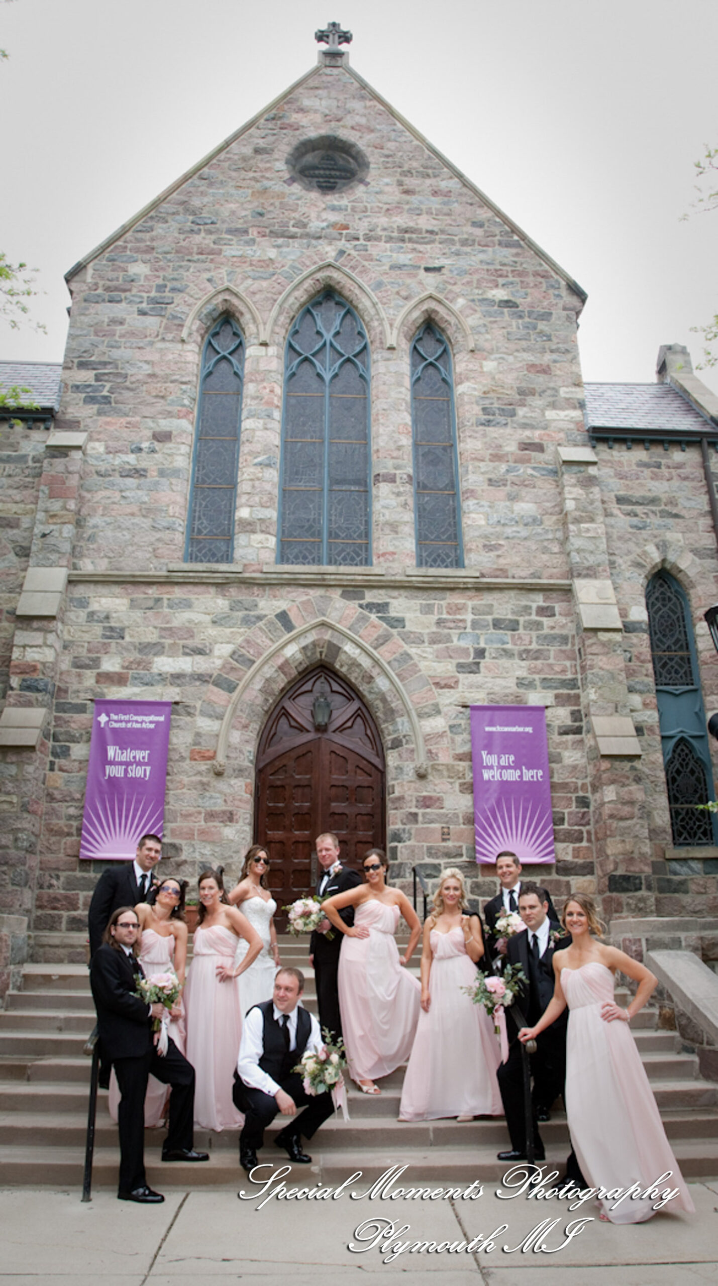 Elizabeth & Scott at First Congregational Church Ann Arbor MI wedding photography