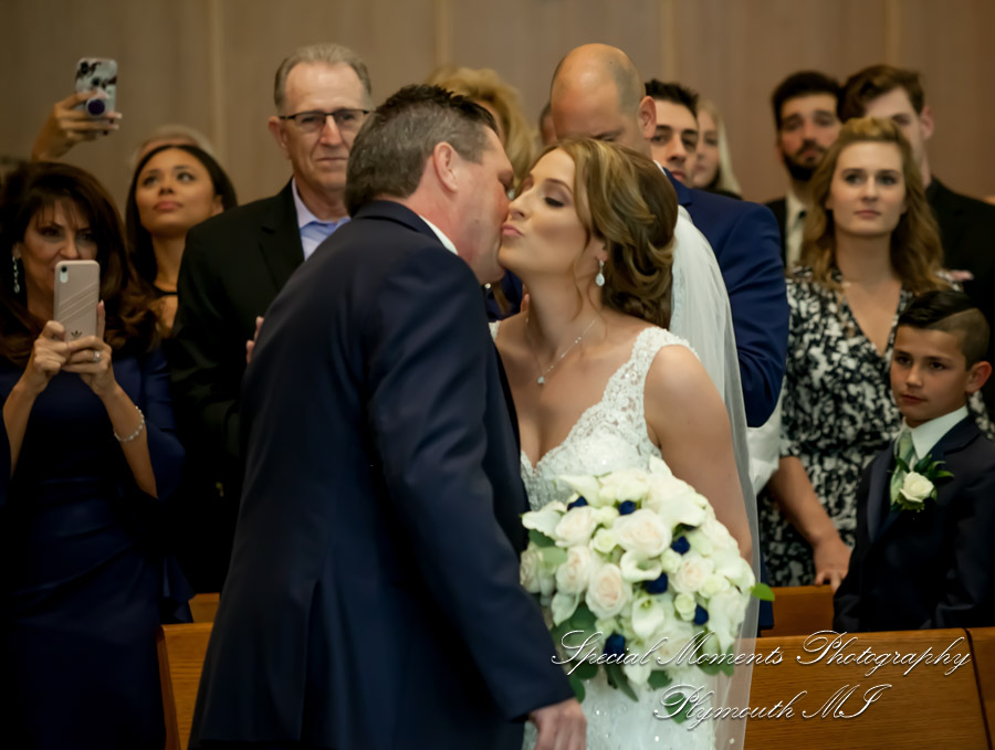 Janelle & Jay at St. Kieran Catholic Church Shelby Twp. MI wedding photograph