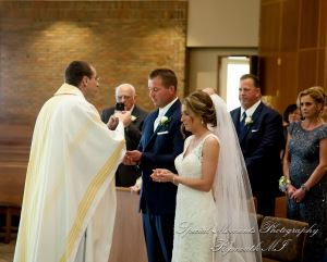 Janelle & Jay at St. Kieran Catholic Church Shelby Twp. MI wedding photograph