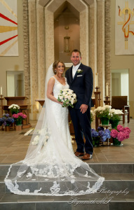 Janelle & Jay at St. Kieran Catholic Church Shelby Twp. MI wedding photograph